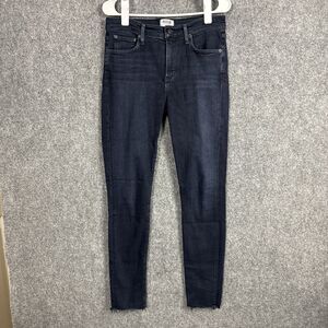 AGOLDE SOPHIE Jeans Womens Size 29 Blue Dark Wash Skinny Raw Hem